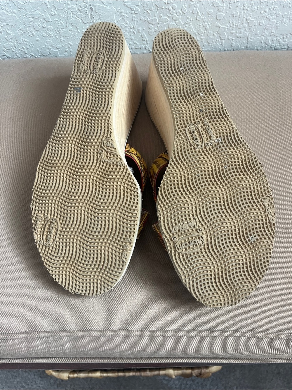 Icon Wearable Art 1920s Flapper Cork Platform Wedge Sandals Size 9 Leather EUC - Picture 4 of 6